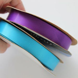 5/8" Double side satin silk ribbon - Bundle of 2